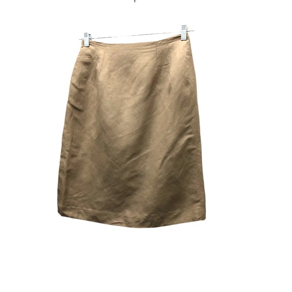 Adolfo Studio Women's Size 10P Tan Knee High Skirt - Picture 1 of 6